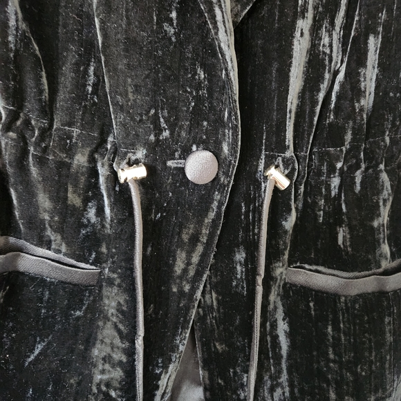 Good American Velvet Blazer Waist Drawcord Black Medium - Picture 7 of 16